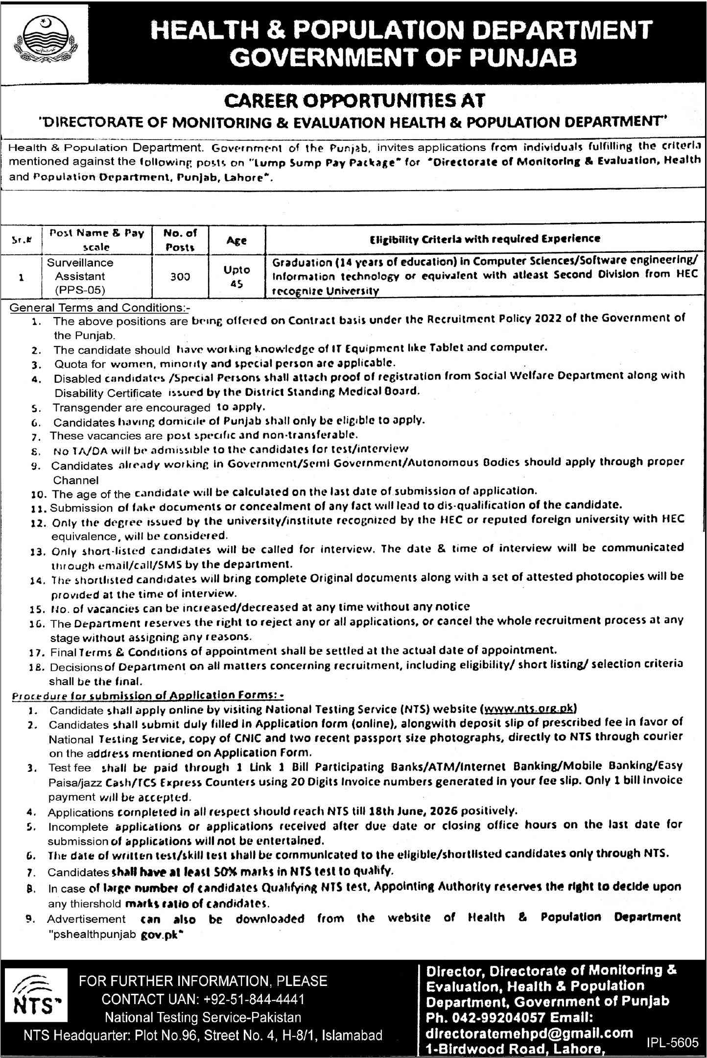 Health & Population Department Jobs 2026 2026 — Official Newspaper Advertisement | SkillzDunya