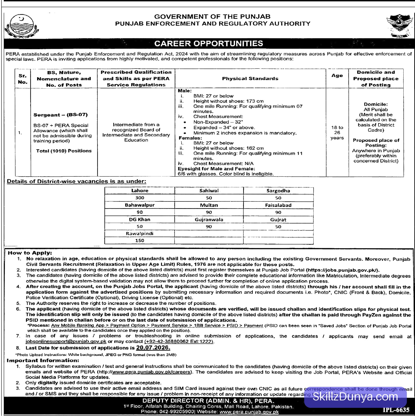 Jobsdetail Pera Jobs 2026 2026 — Official Newspaper Advertisement | SkillzDunya