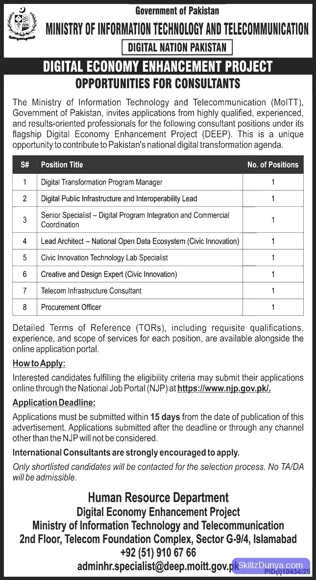 Pharma Distributors — Ministry of IT & Telecom Jobs 2026 Pakistan 2026