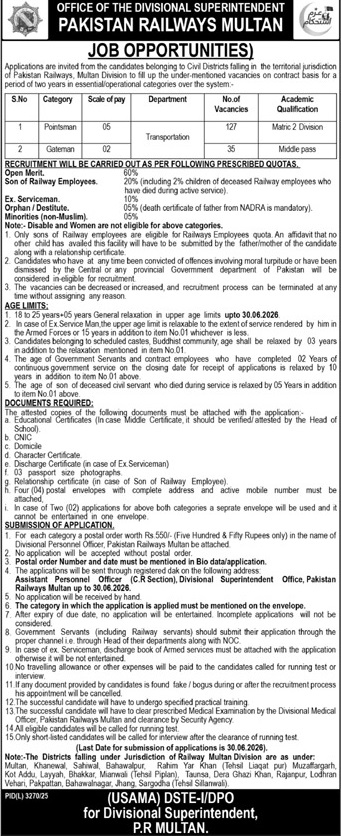 Official Department — Pakistan Railways Jobs 2026 Pakistan 2026